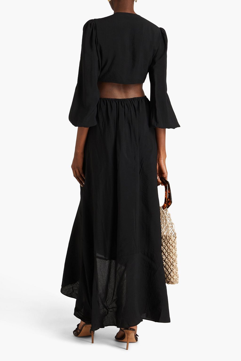 SIMKHAI Jaelynn cutout crepe maxi dress