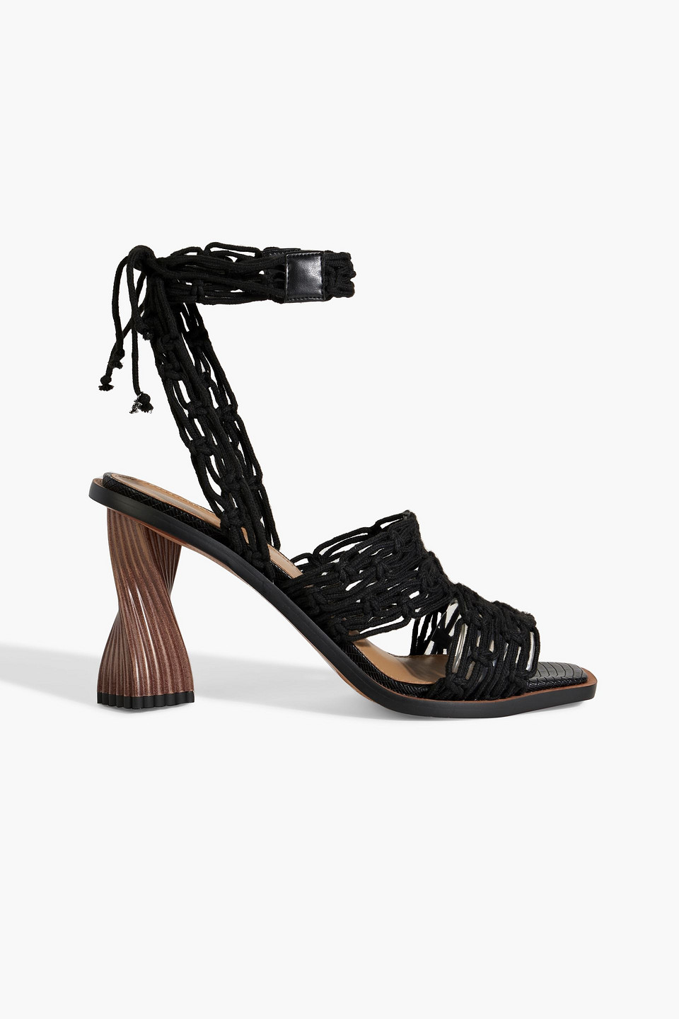 Sam Edelman Harleigh Macramé Sandals In Black
