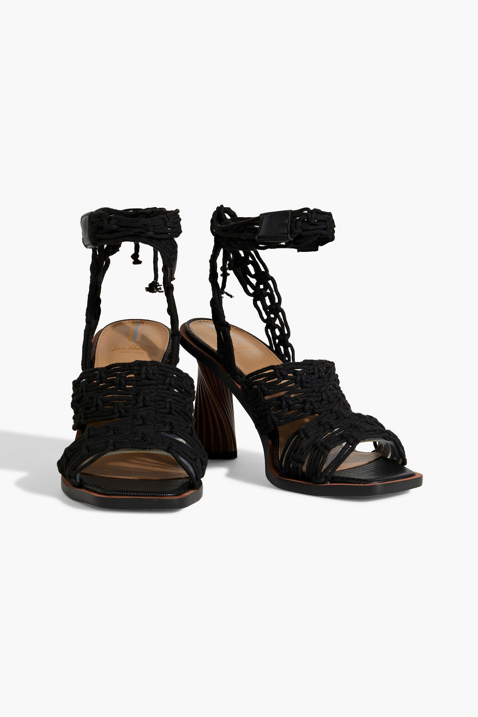 Sam Edelman Harleigh Macramé Sandals In Black