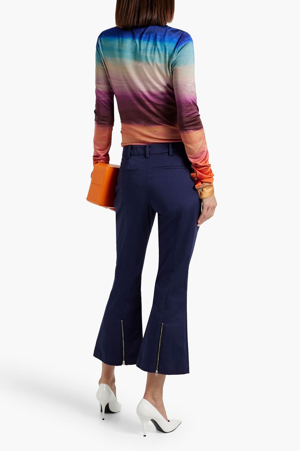 MARNI Cotton-twill kick-flare pants