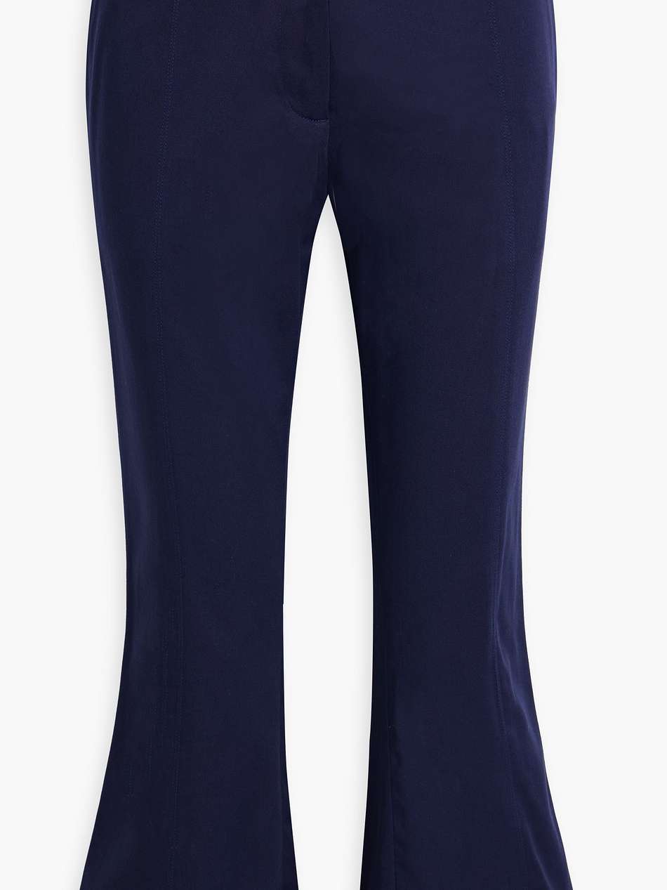 cotton-twill kick-flare pants