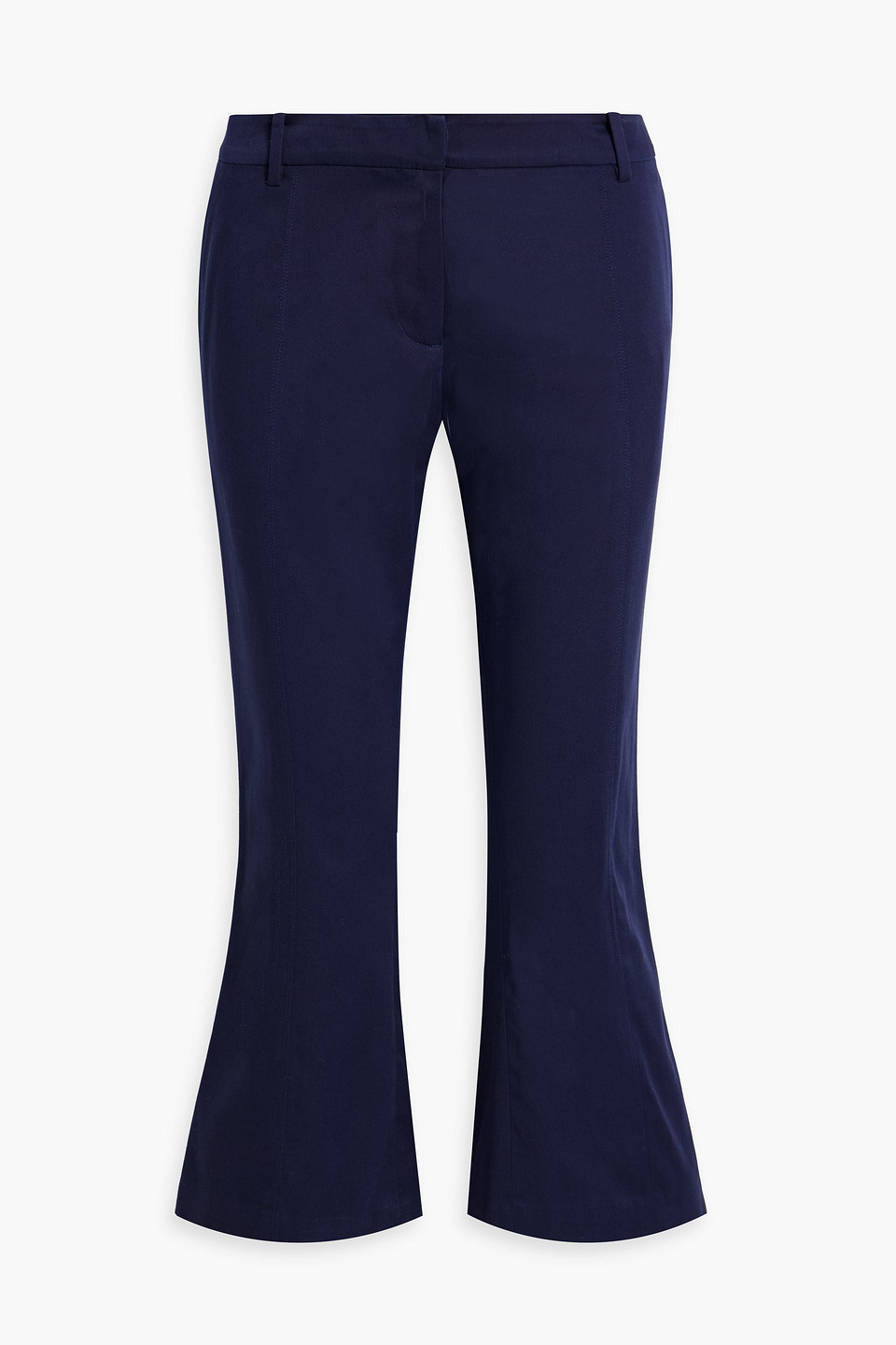 Cotton-twill kick-flare pants