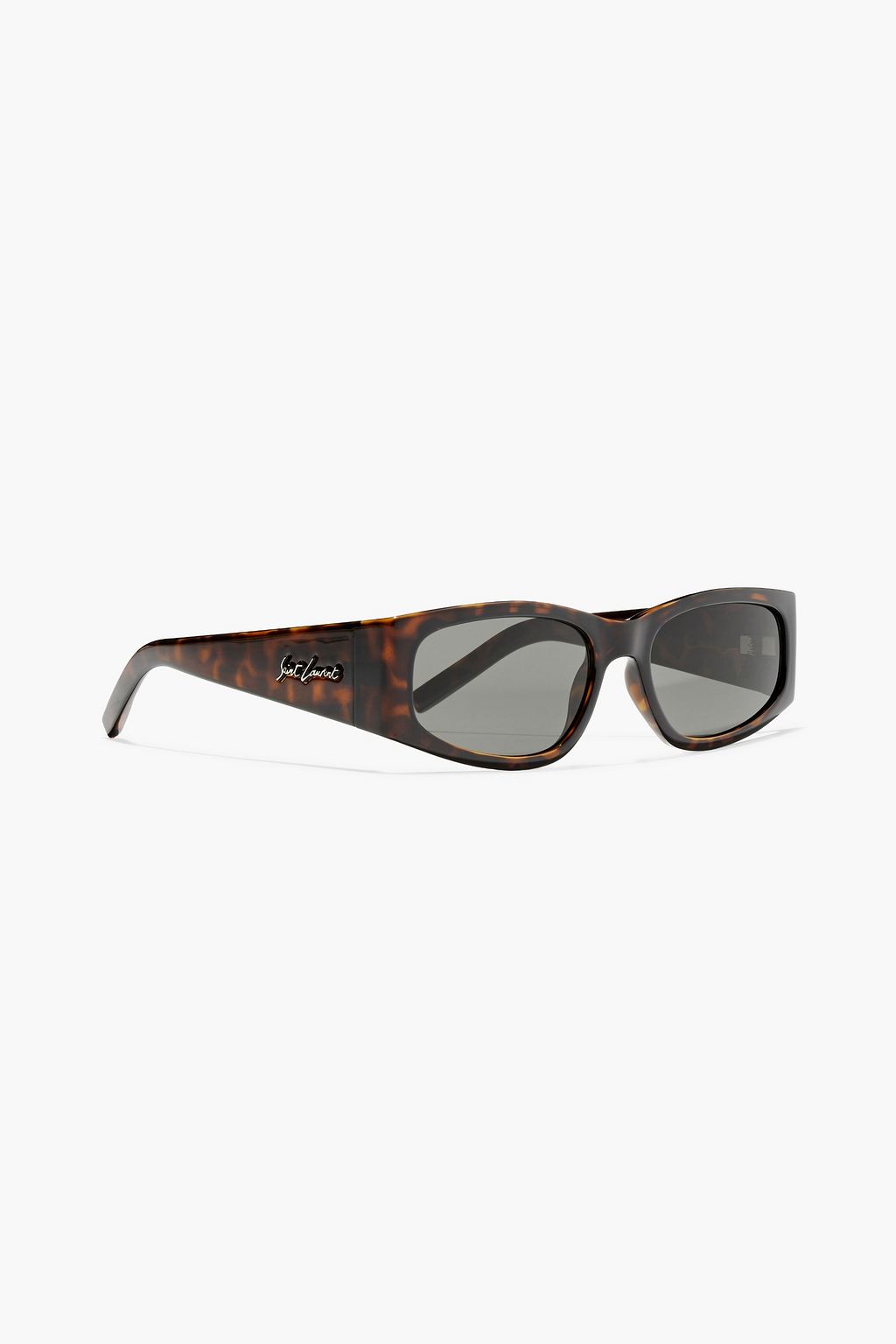 SAINT LAURENT Square-frame tortoiseshell-print acetate sunglasses
