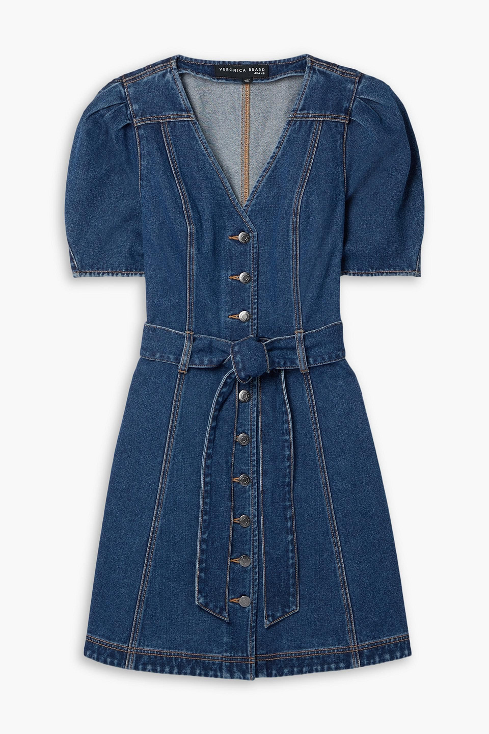 Veronica Beard Mauli Denim Minidress In Dark Denim