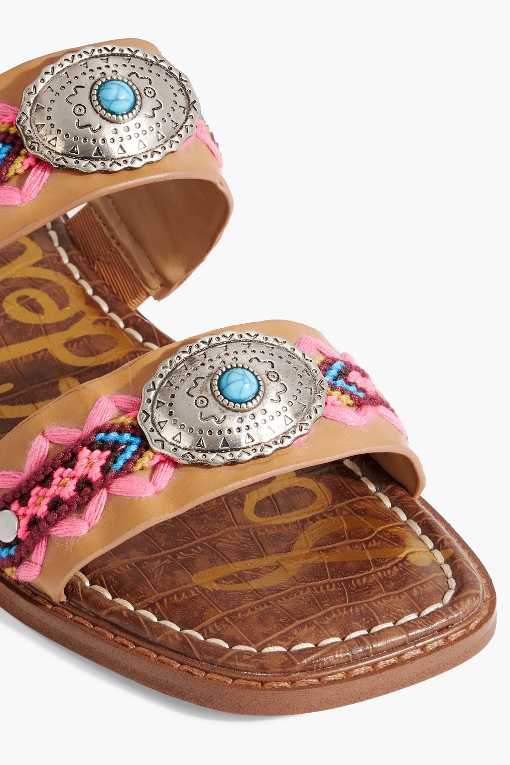 SAM EDELMAN Hardyn embellished leather sandals