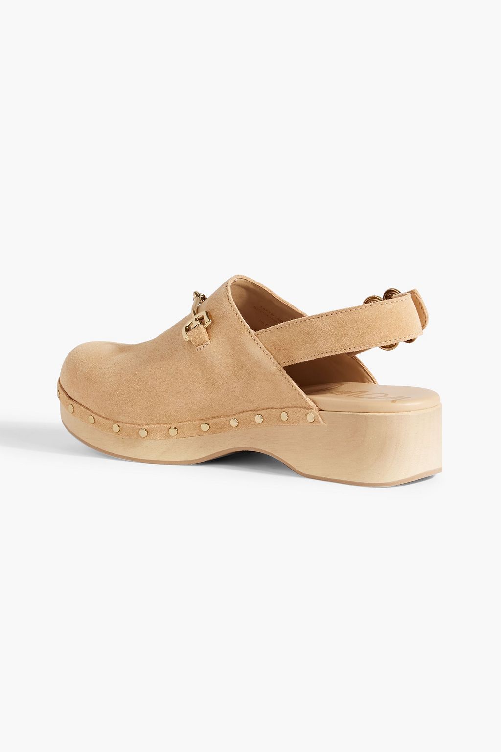 SAM EDELMAN Hilda embellished suede slingback clogs