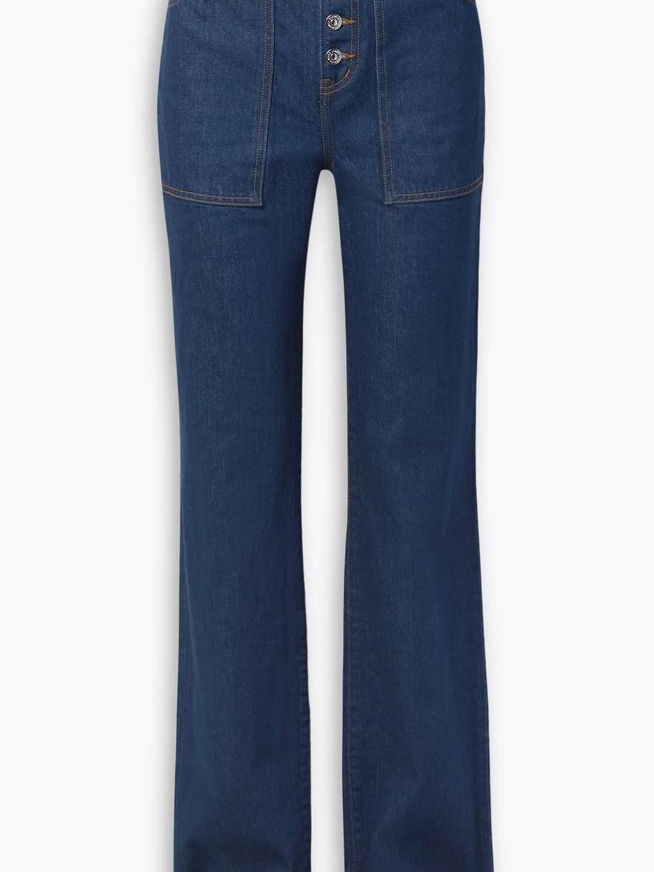 high-rise wide-leg jeans