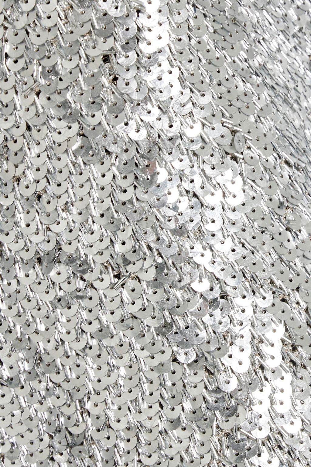 KHAITE Elsa sequined tulle turtleneck mini dress