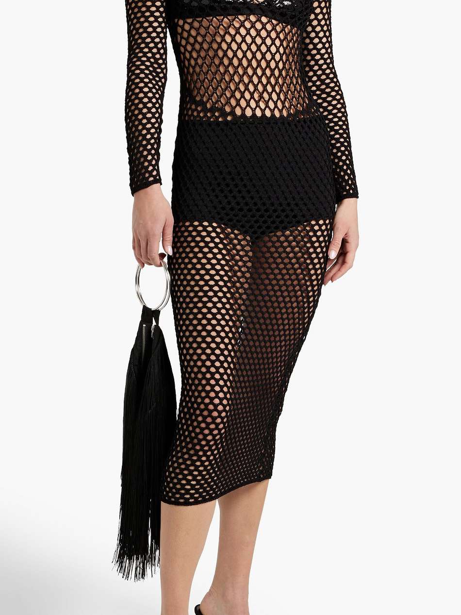 felice studded crochet midi dress