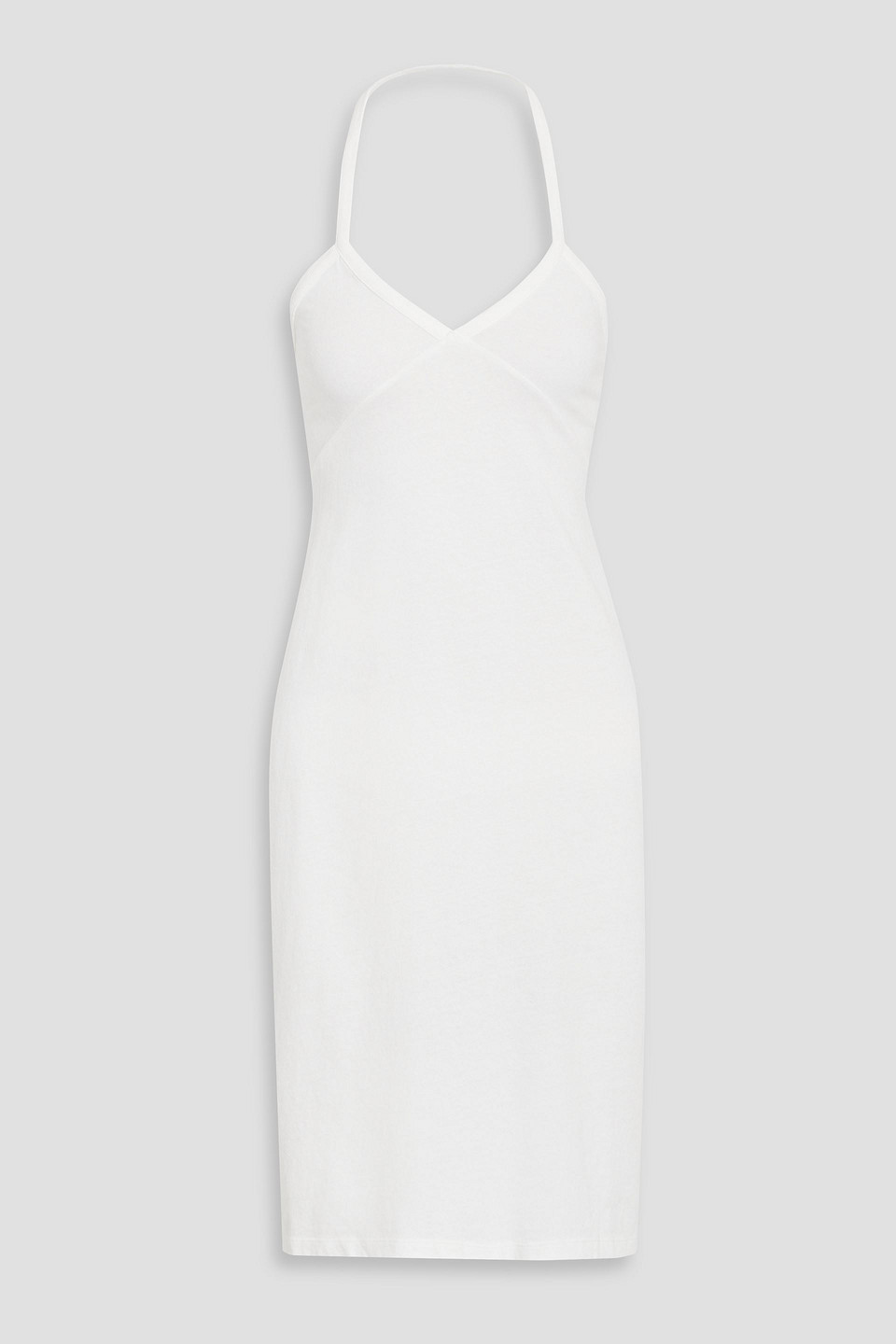 Khaite Mischa Cotton Halterneck Dress In White