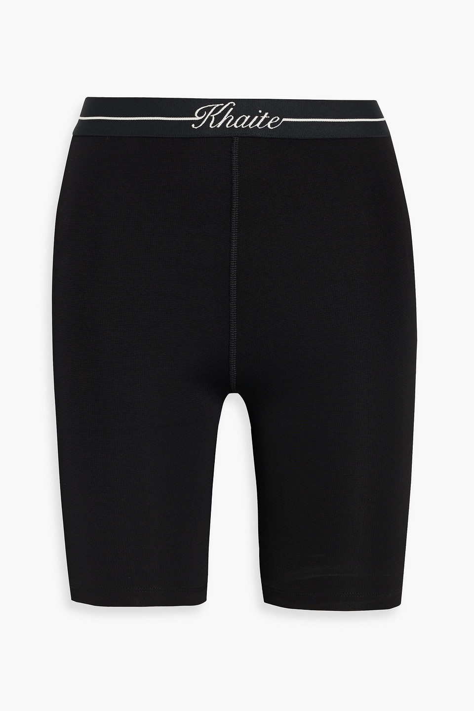 Khaite Melba Stretch-knit Shorts In Black