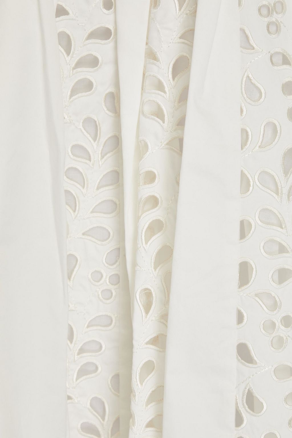SIMKHAI Salma cold-shoulder broderie anglaise cotton top