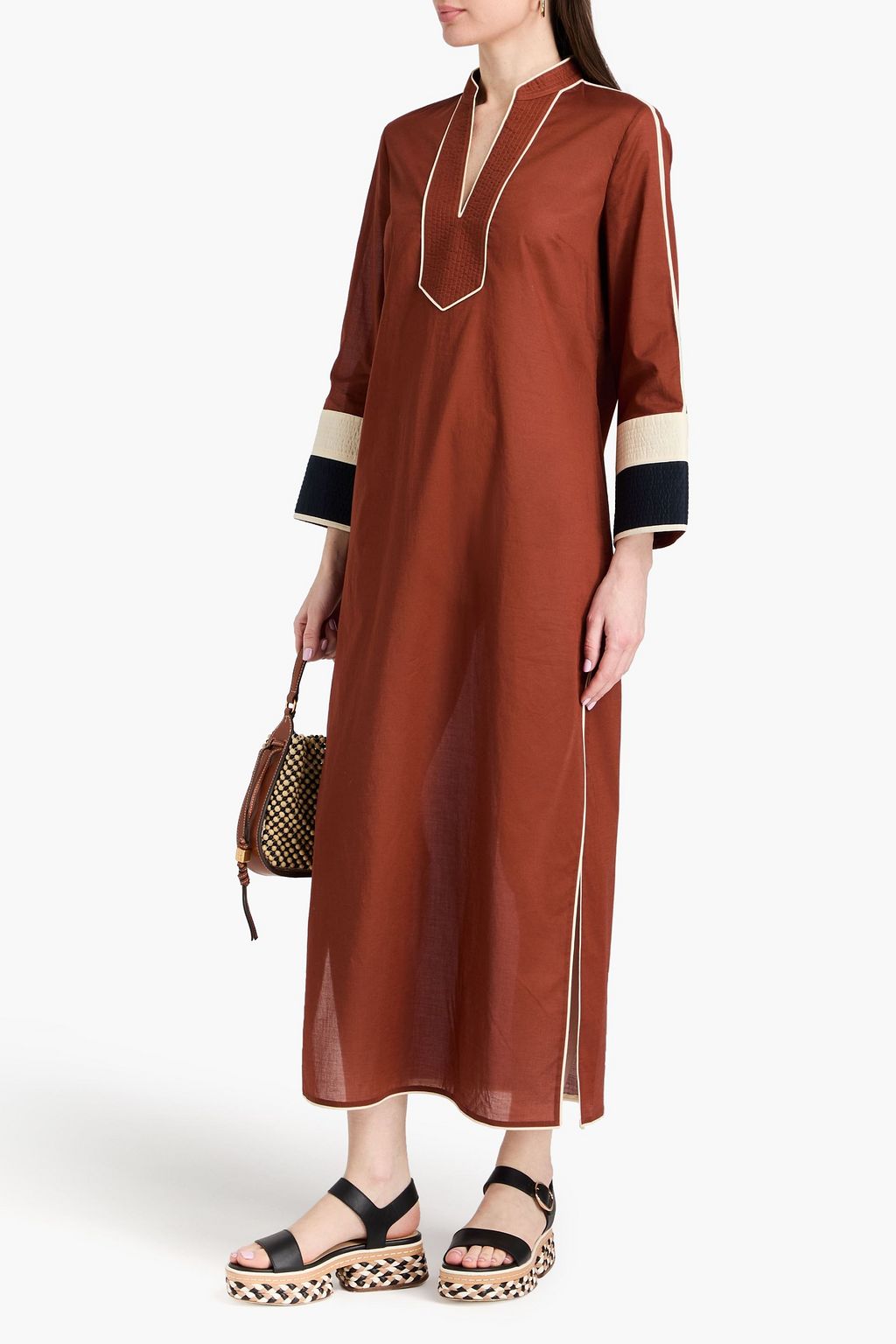 TORY BURCH 코튼 보일 카프탄