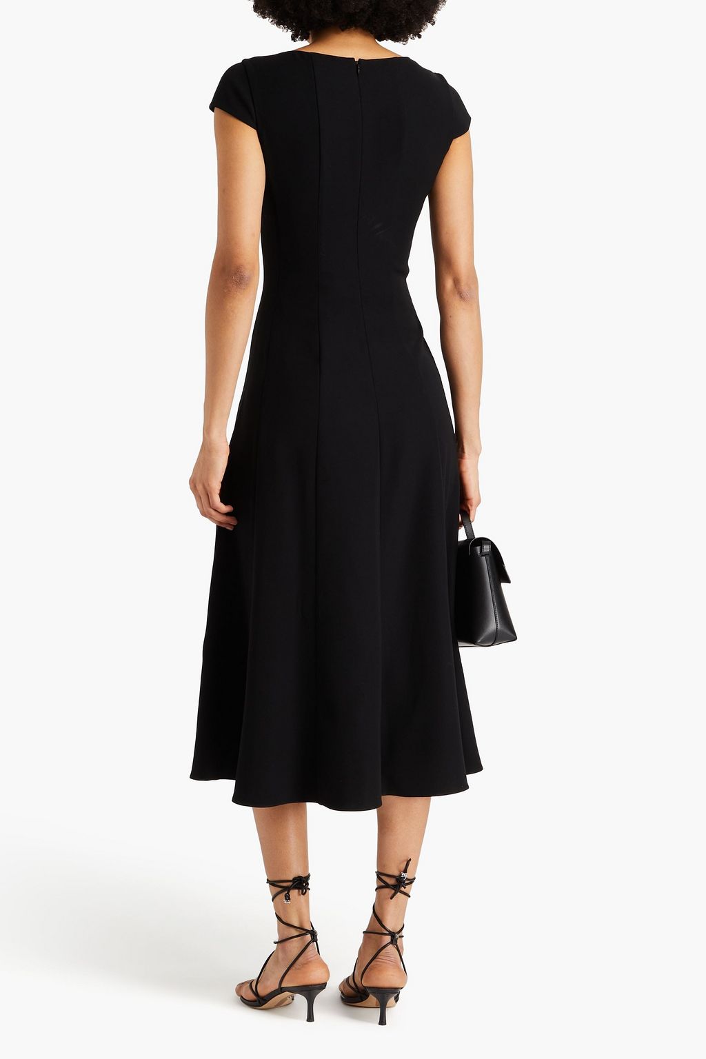 EMPORIO ARMANI Ausgestelltes Midikleid aus Crêpe