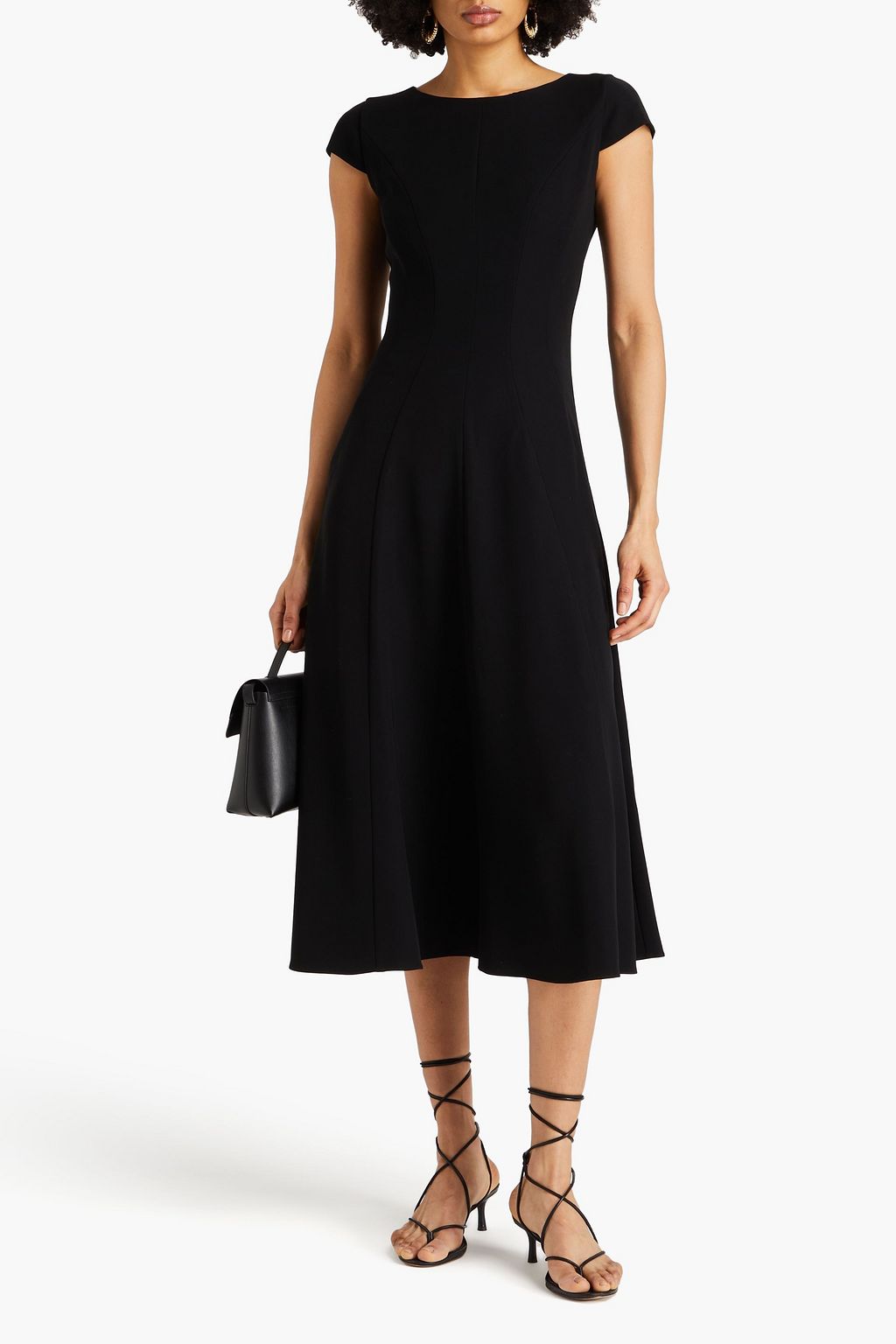 EMPORIO ARMANI Ausgestelltes Midikleid aus Crêpe