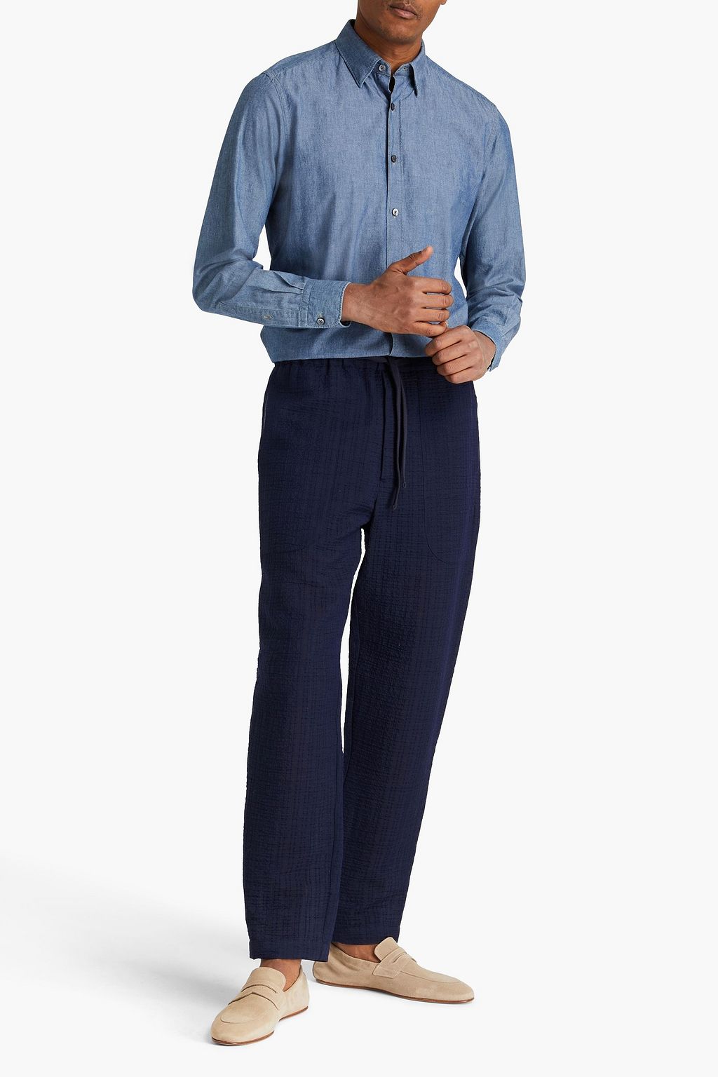 EMPORIO ARMANI Seersucker pants
