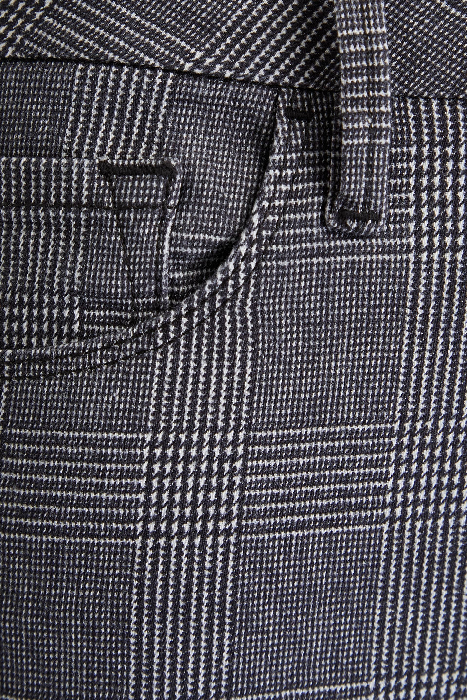 Frame Le Crop Mini Boot Cropped Prince Of Wales Checked Cotton-blend Twill Bootcut Pants In Dark Gray