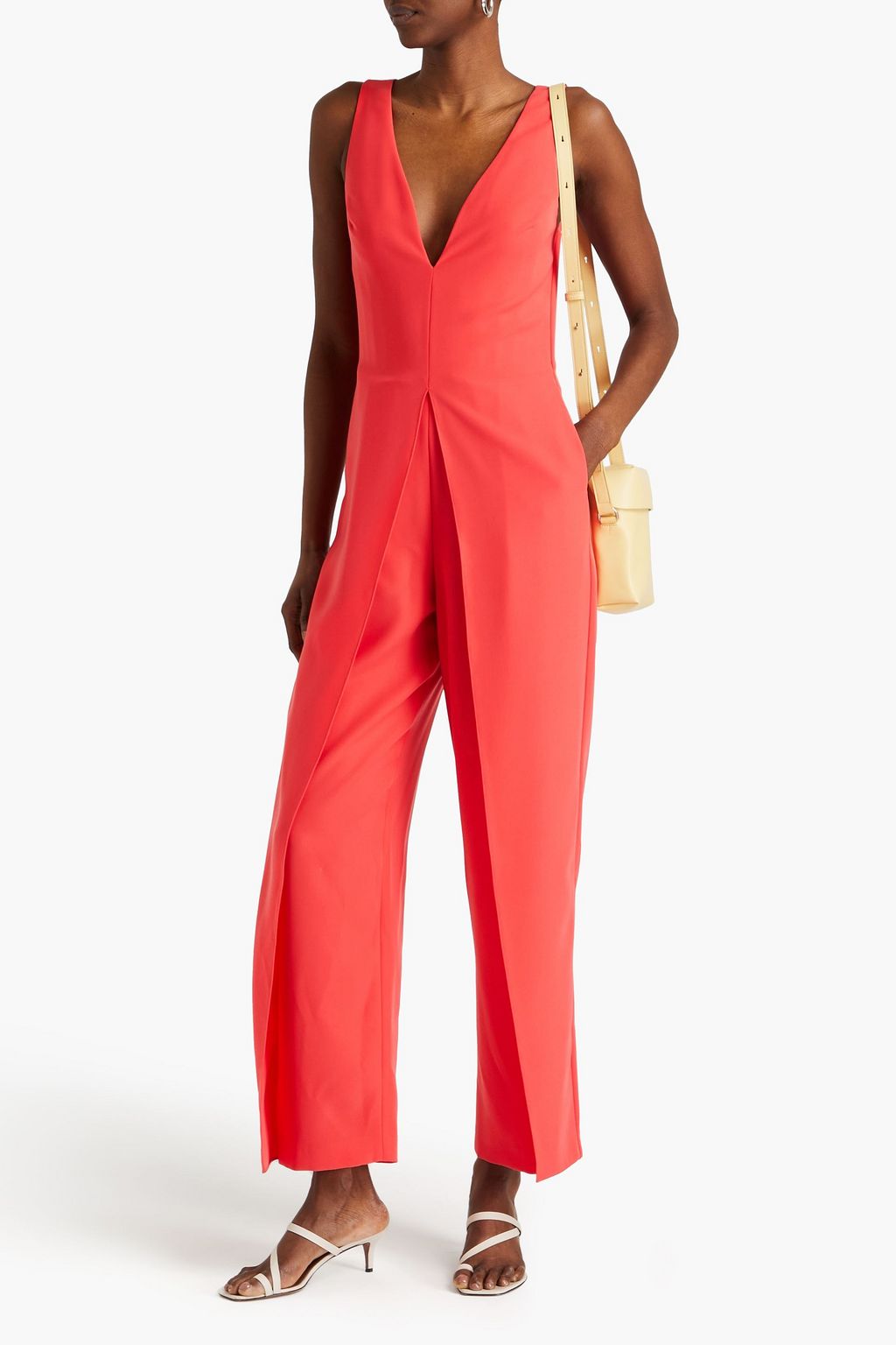 EMPORIO ARMANI Pleated crepe jumpsuit
