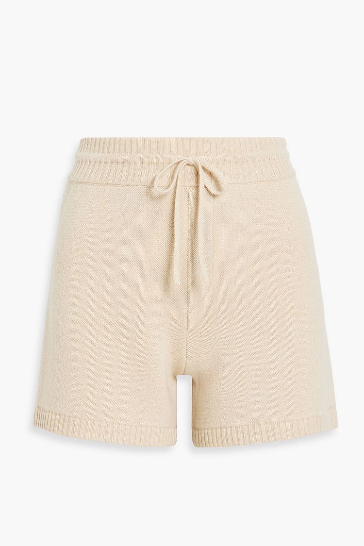 Cashmere-blend mini shorts