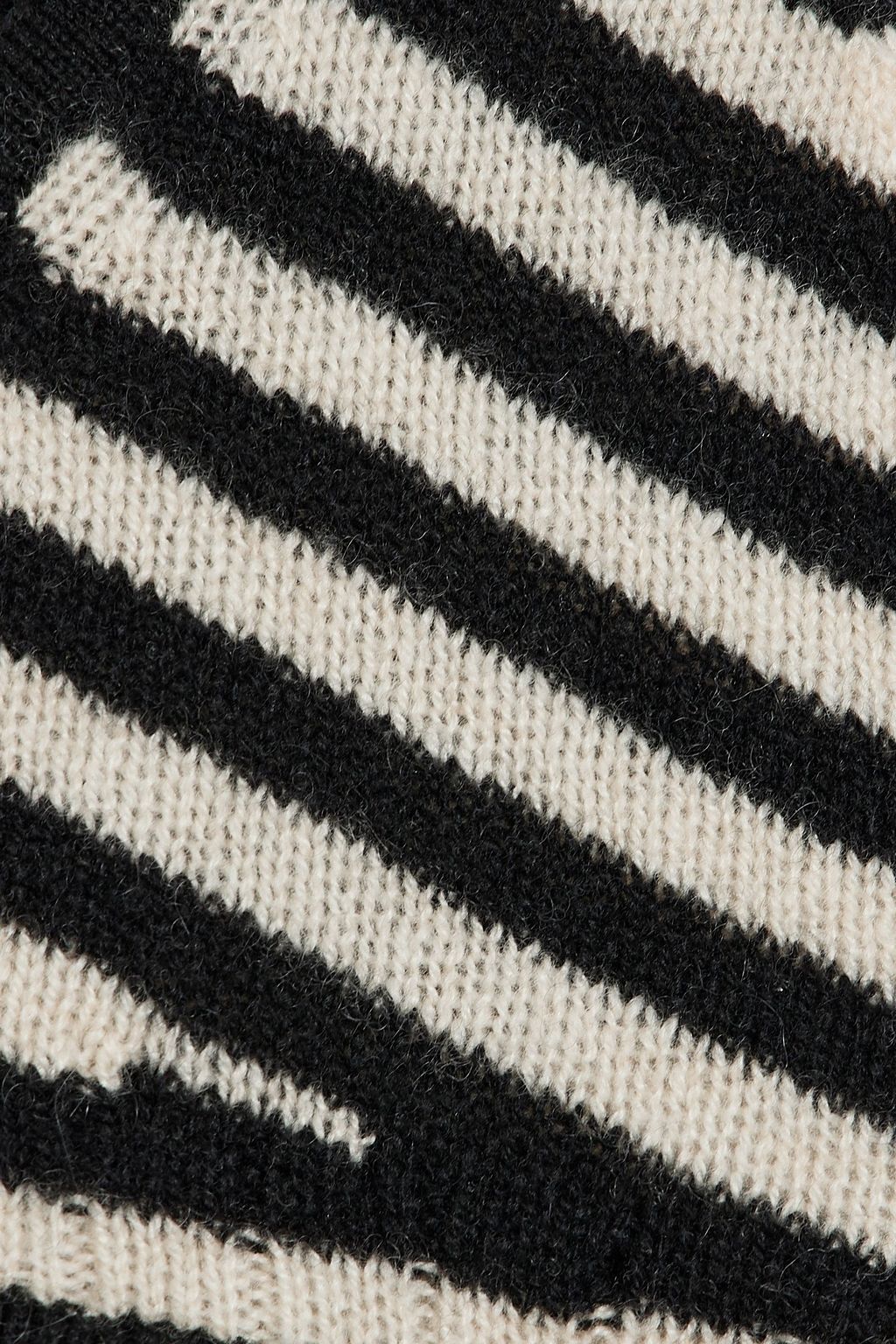 KHAITE Umbra striped cashmere bra top