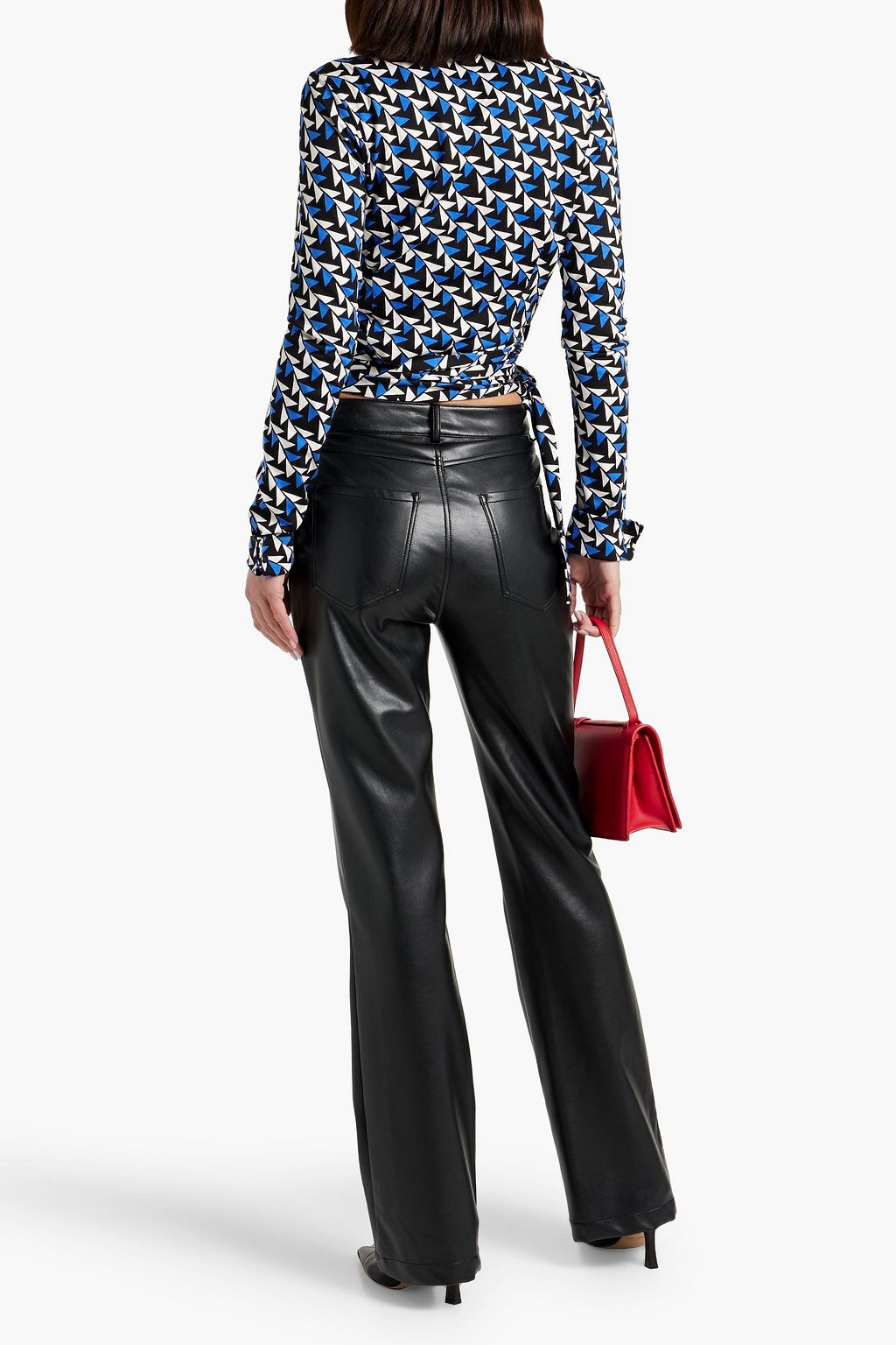 DIANE VON FURSTENBERG Bobbie printed stretch-jersey wrap top