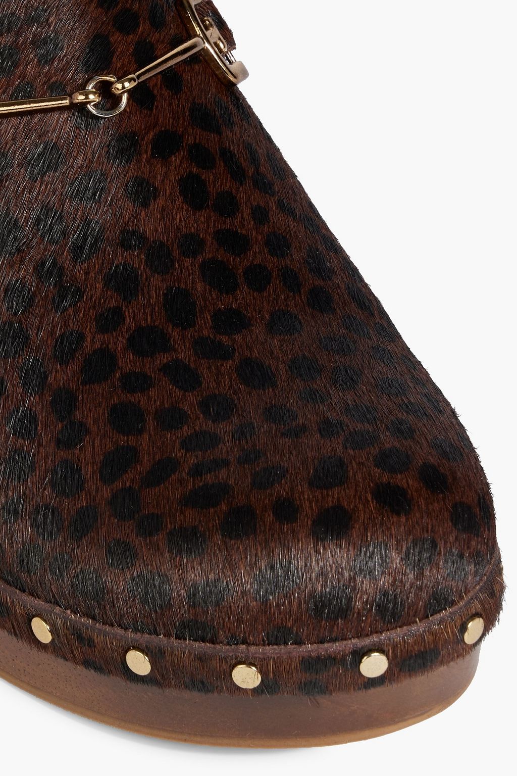 SAM EDELMAN Hilda leopard-print calf hair clogs