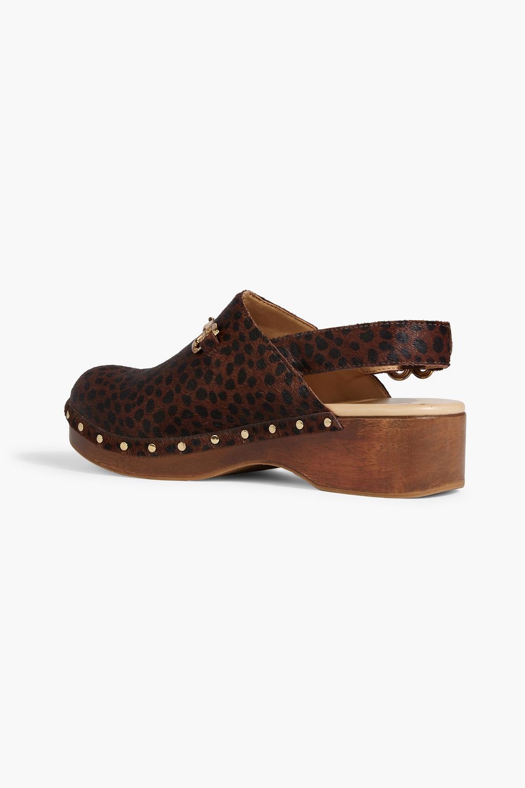 SAM EDELMAN Hilda leopard-print calf hair clogs