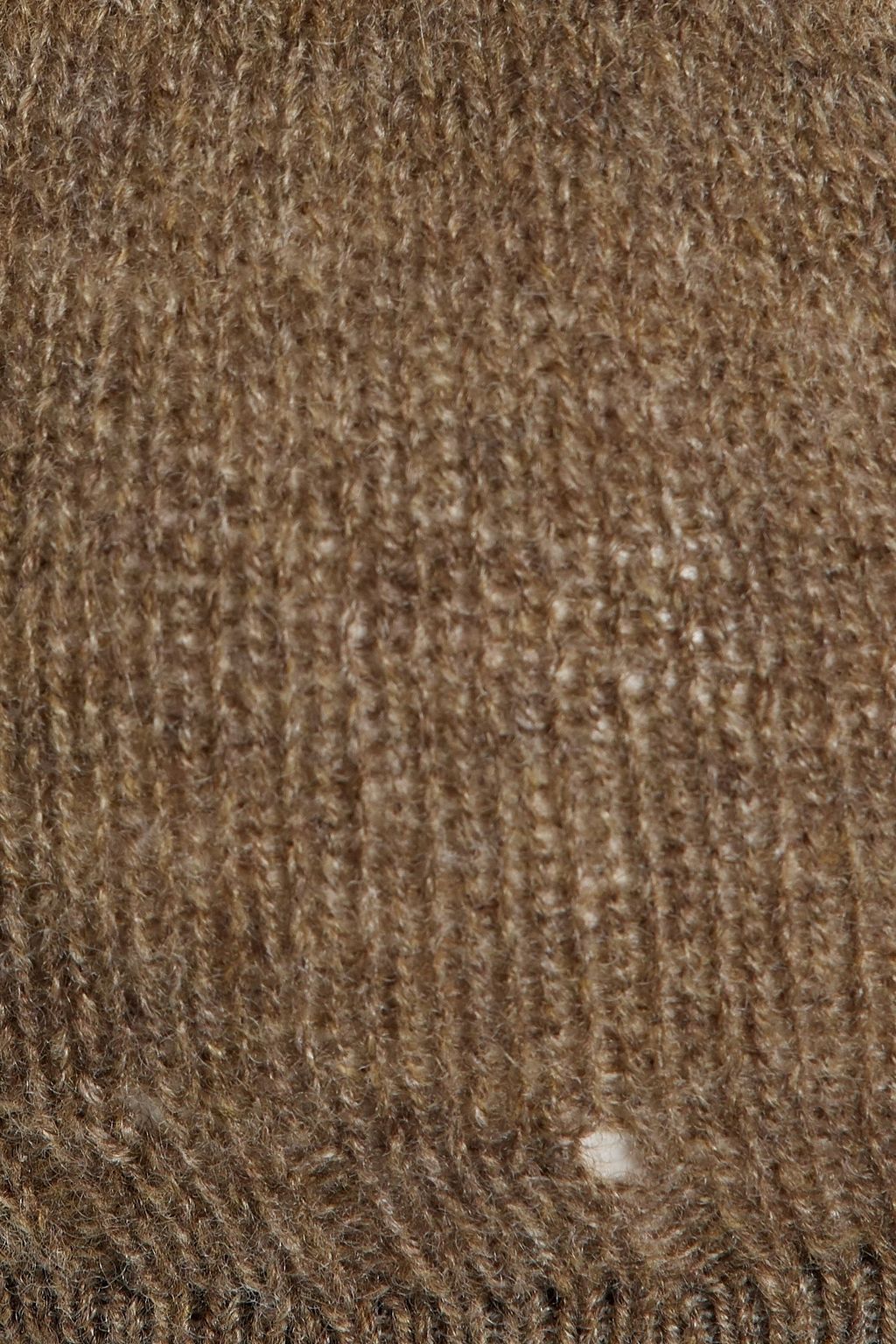 KHAITE Umbra striped cashmere bra top