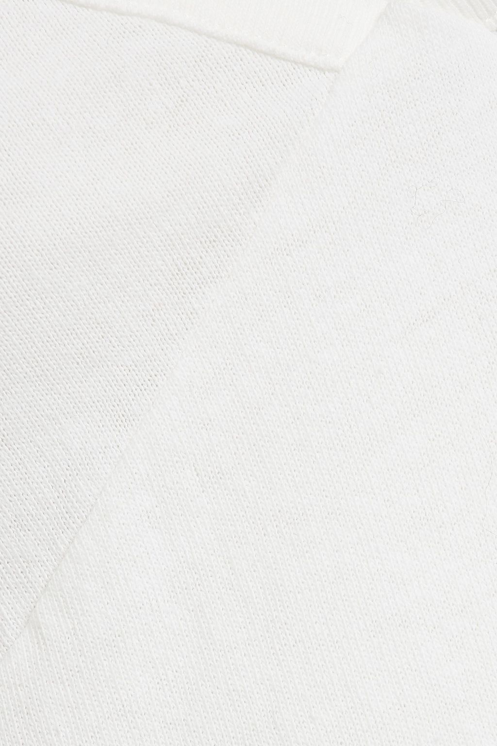 KHAITE Misty cotton-jersey halterneck top