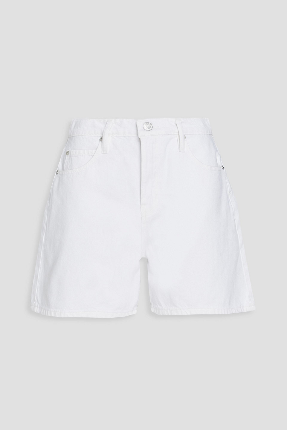 Shop Frame Denim Shorts In White