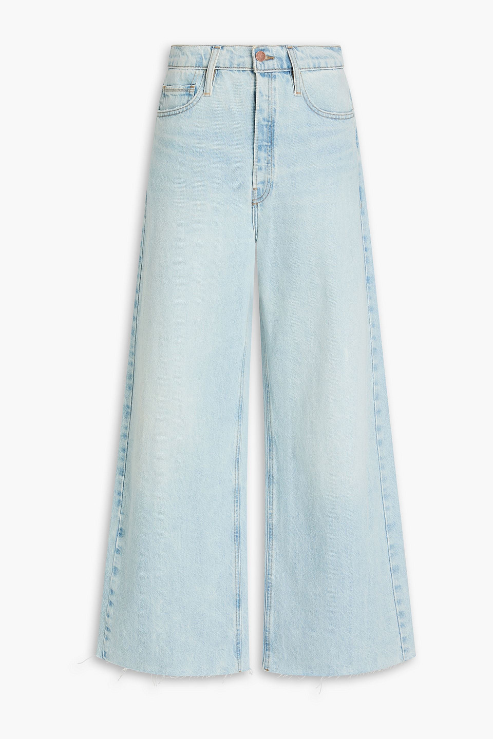 Frame Le Low Baggy Tief Sitzende Jeans Mit Weitem Bein In Hellblauer Denim