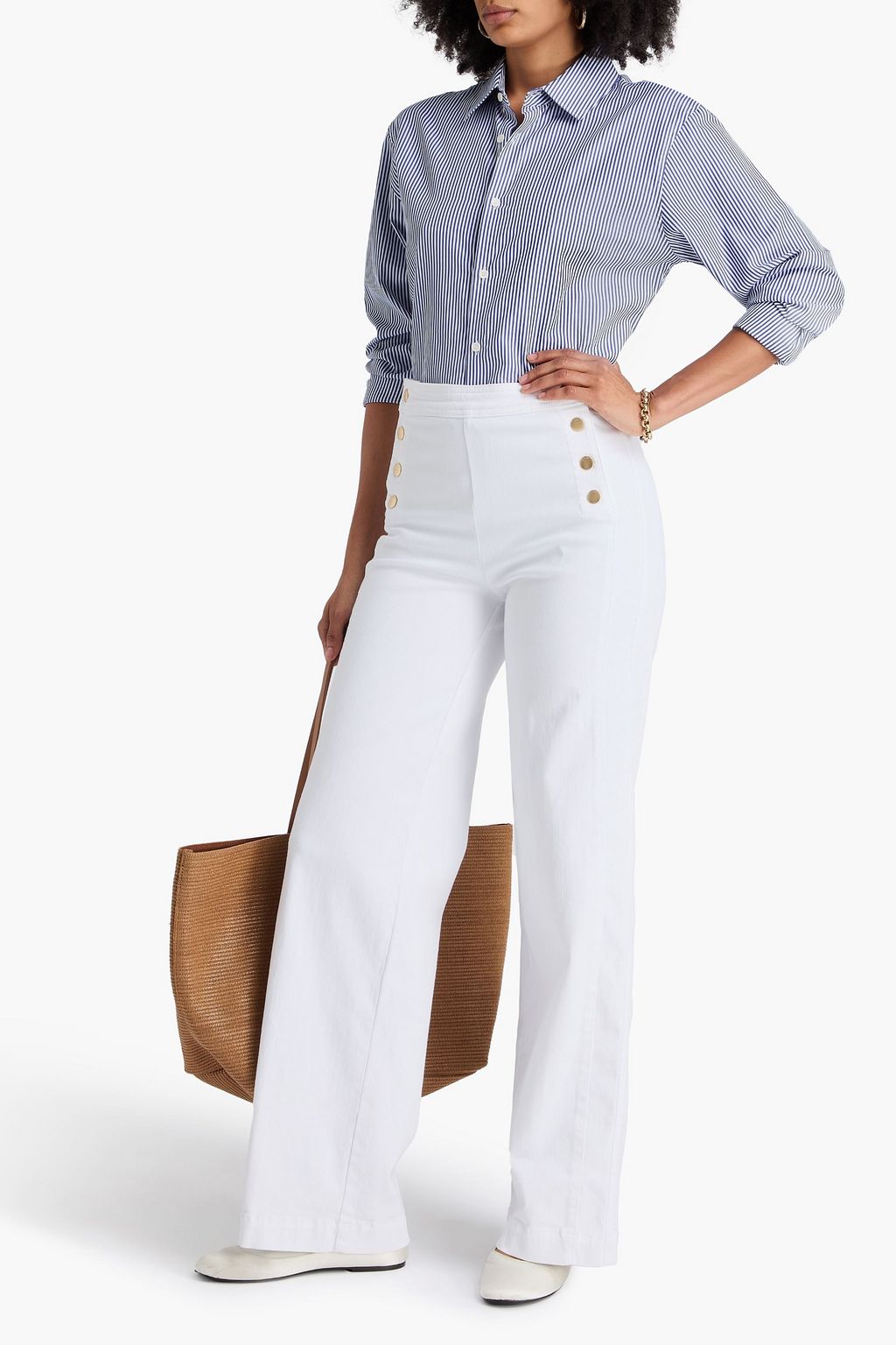 FRAME Sailor high-rise wide-leg jeans