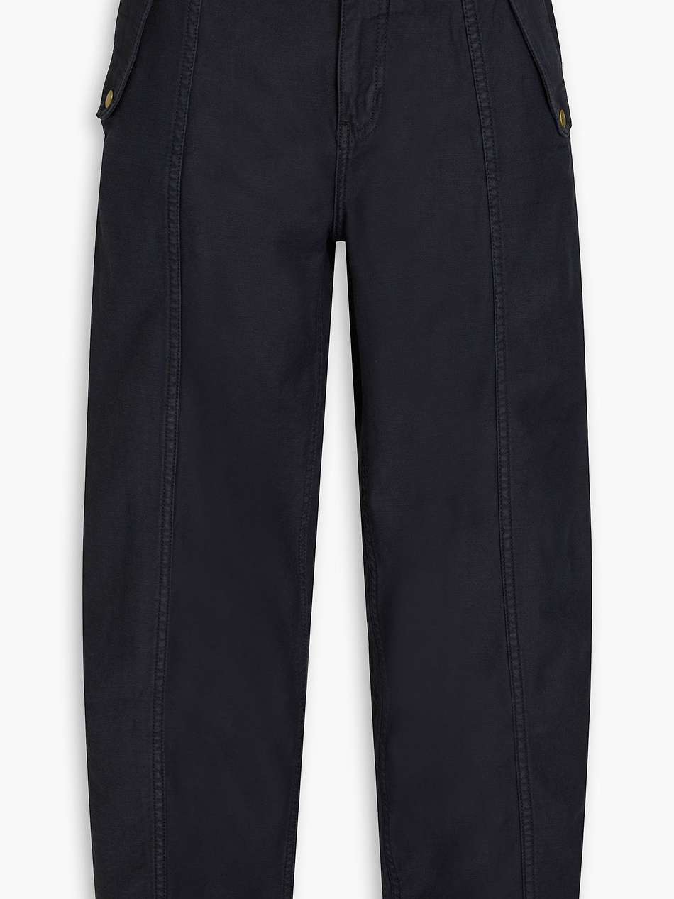 cotton-canvas wide-leg pants