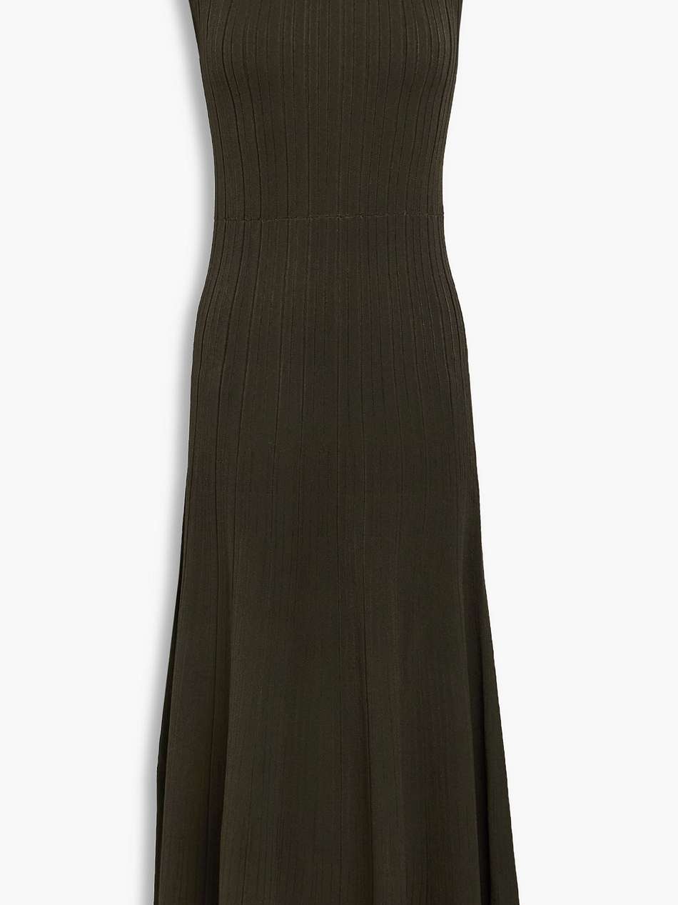 ribbed-knit midi dress