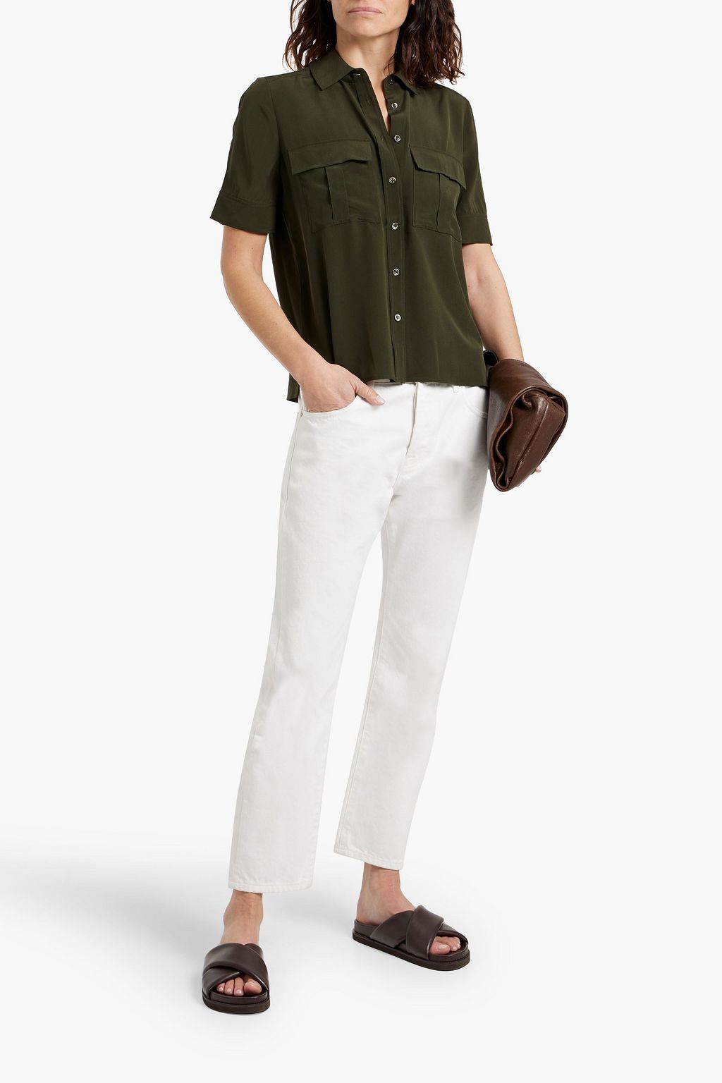 FRAME Silk crepe de chine shirt