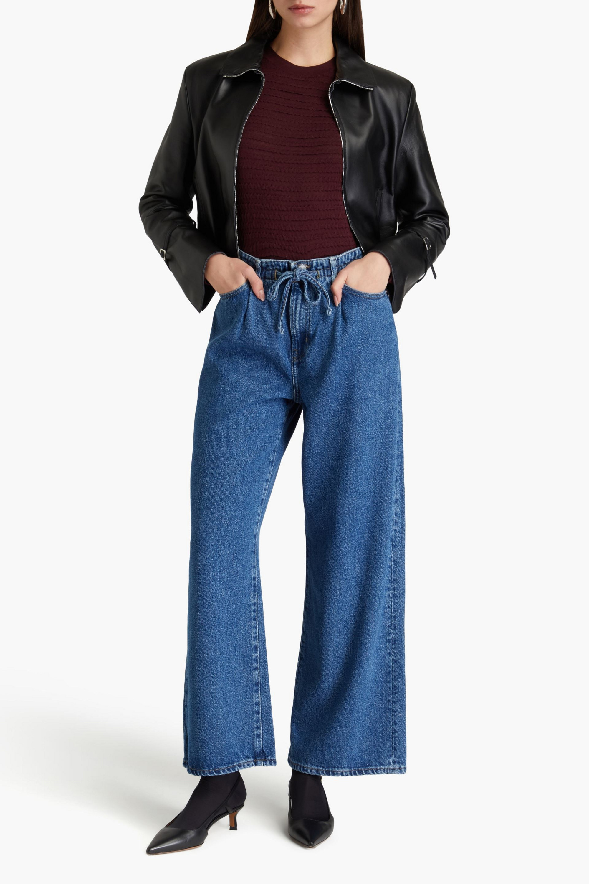 FRAME High-rise wide-leg jeans