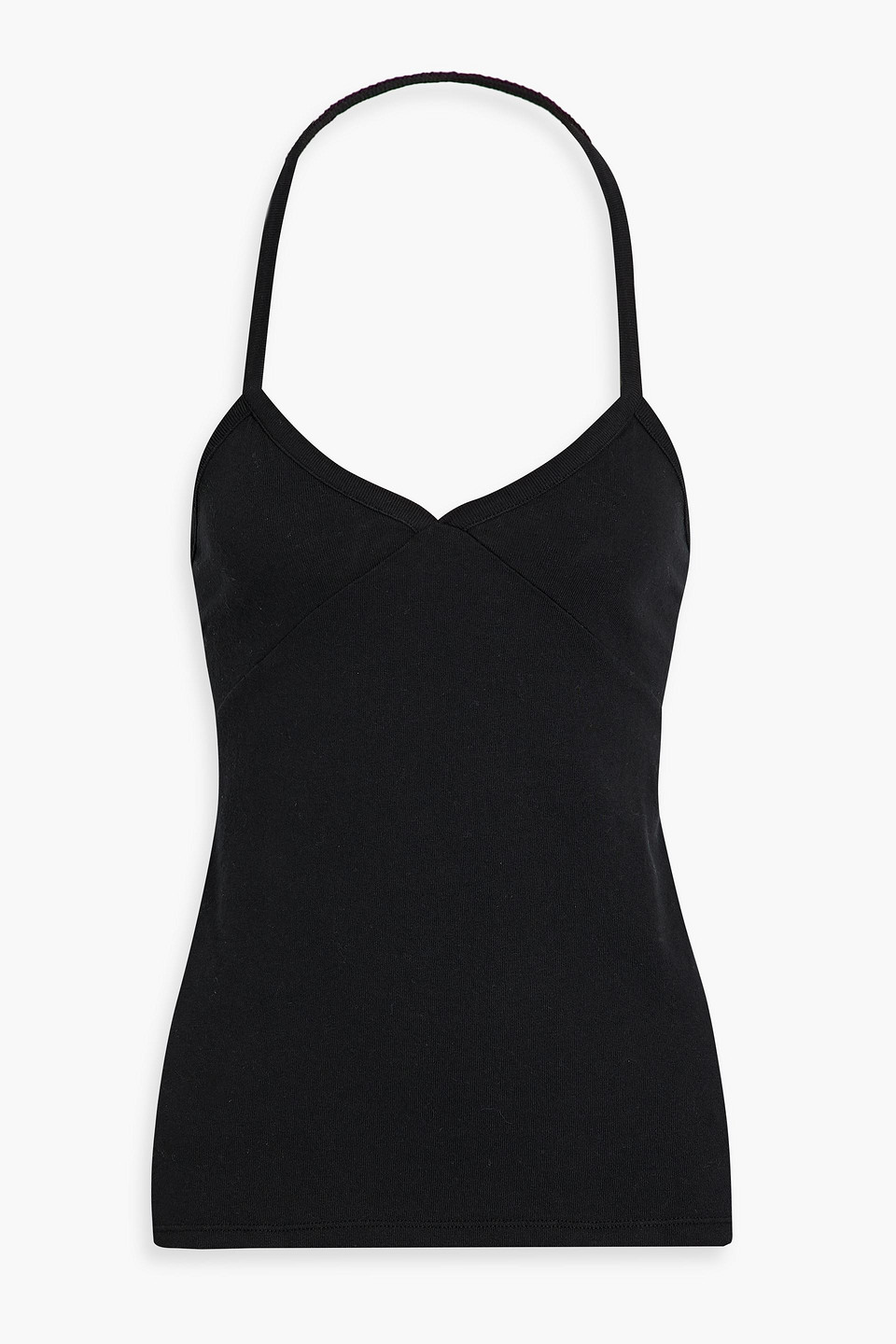 Khaite Misty Halterneck Top In Black