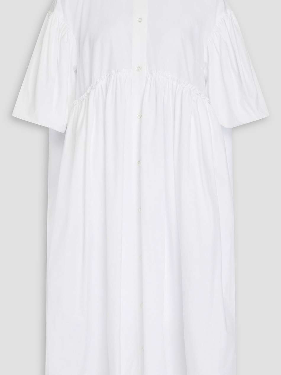 ruffled cotton-poplin midi dress
