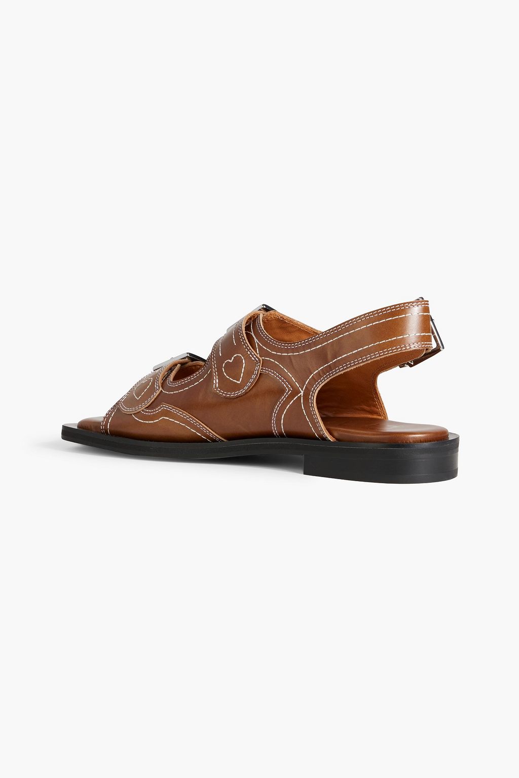 GANNI Leather slingback sandals