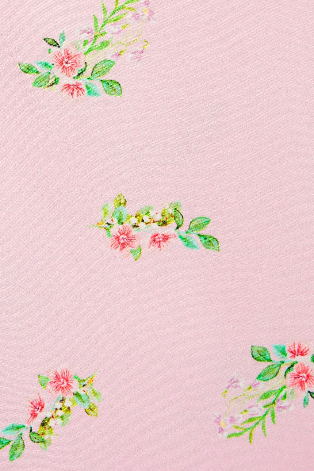 SLEEPER Blossom floral-print satin pajama pants