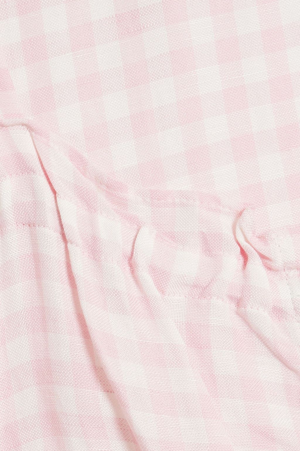 SLEEPER Brigitte gingham linen-blend midi dress