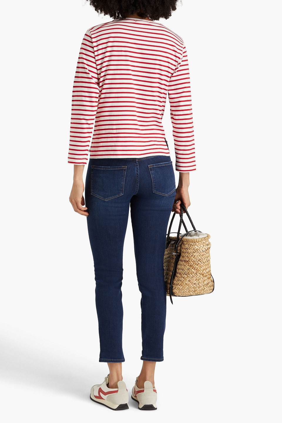 FRAME LE GARCON MID-RISE SLIM-LEG JEANS