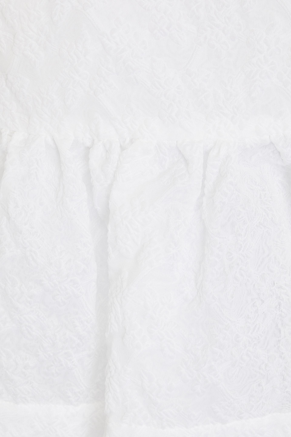 Simone Rocha Ruffled Cloqué Mini Skirt In White