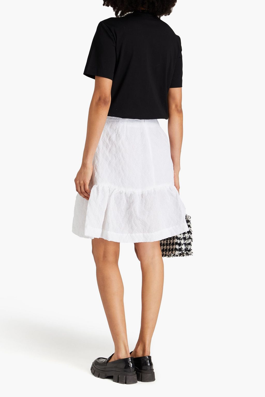 SIMONE ROCHA Ruffled cloqué mini skirt