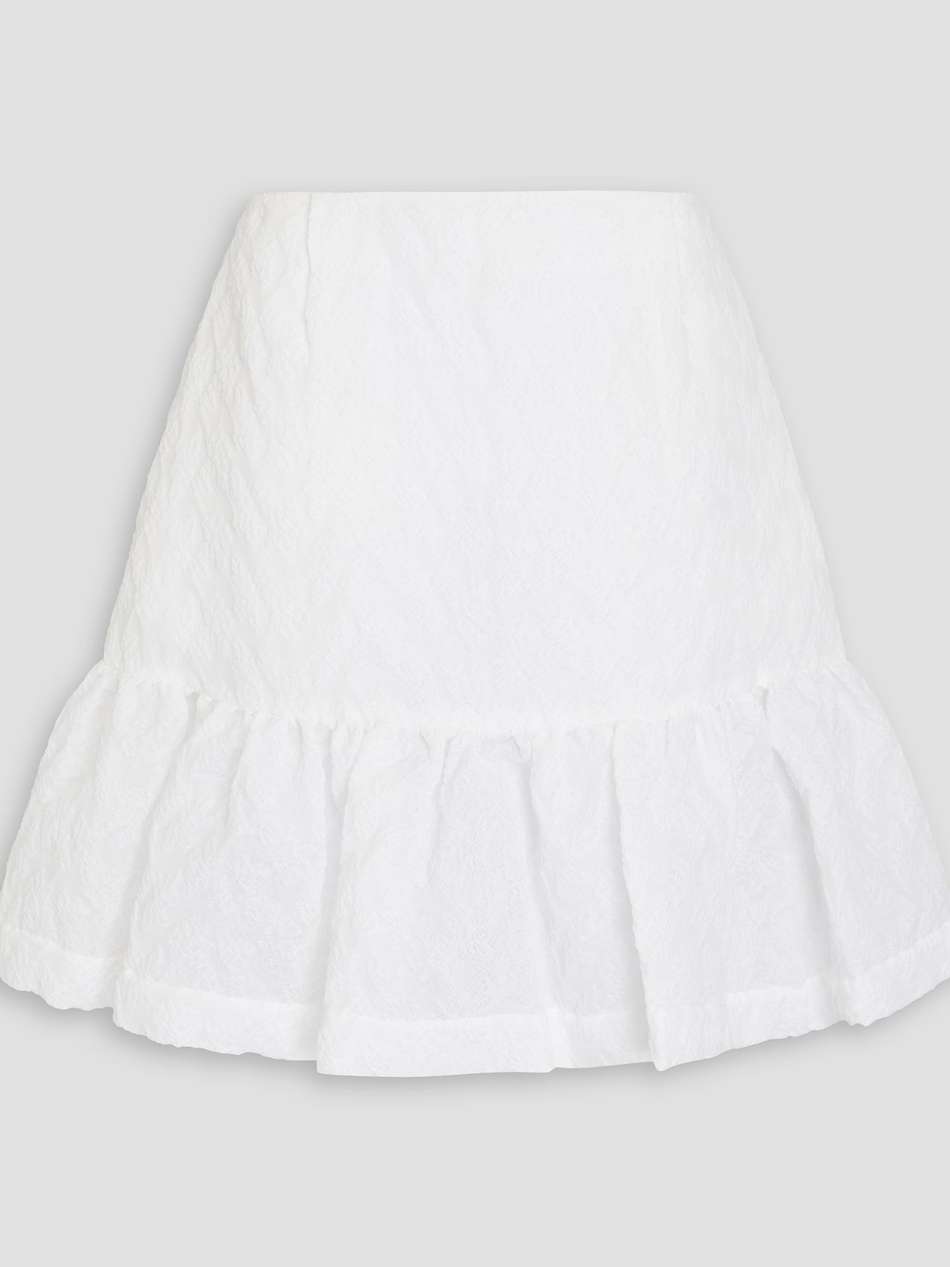 ruffled cloqué mini skirt