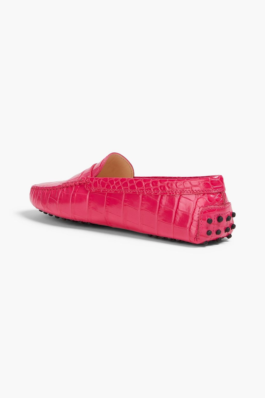 TOD'S حذاء لوفر مصنوع من الجلد بنقشة جلد التمساح