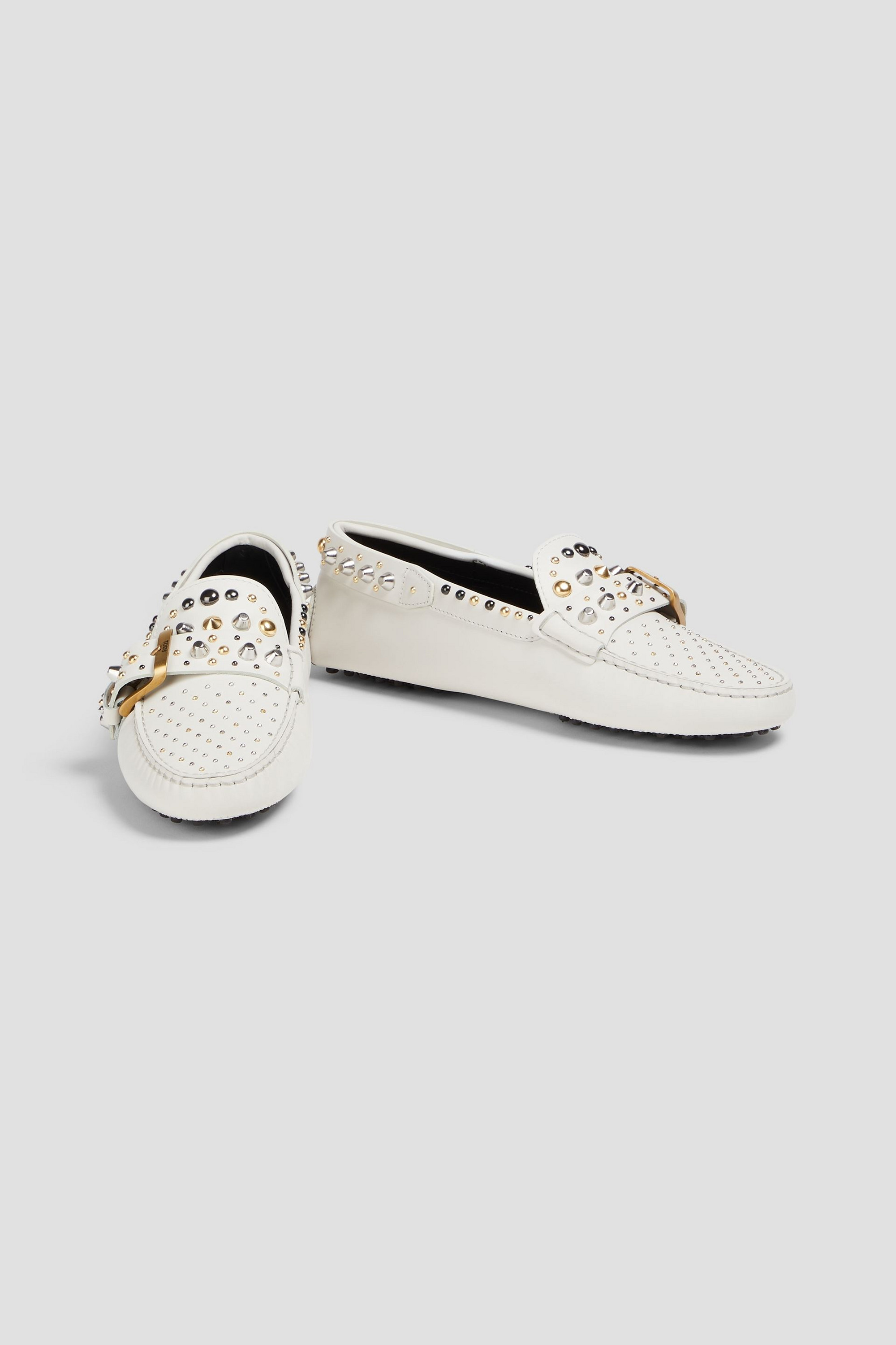 Tod's Gommino studded leather loafers