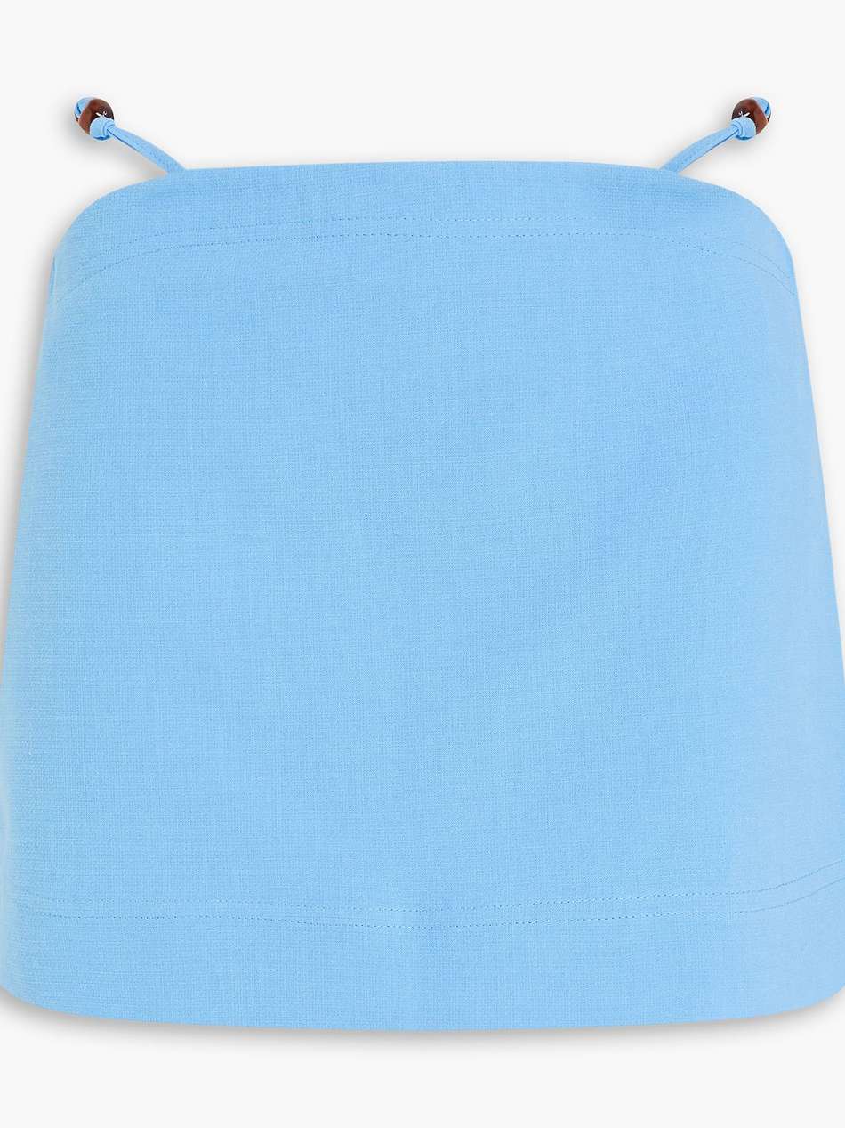 bead-embellished cotton mini skirt