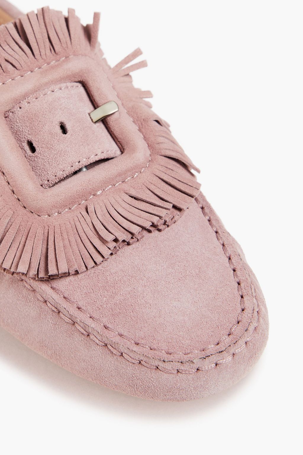 TOD'S حذاء لوفر مصنوع من جلد السويد ومزين بشرّابات