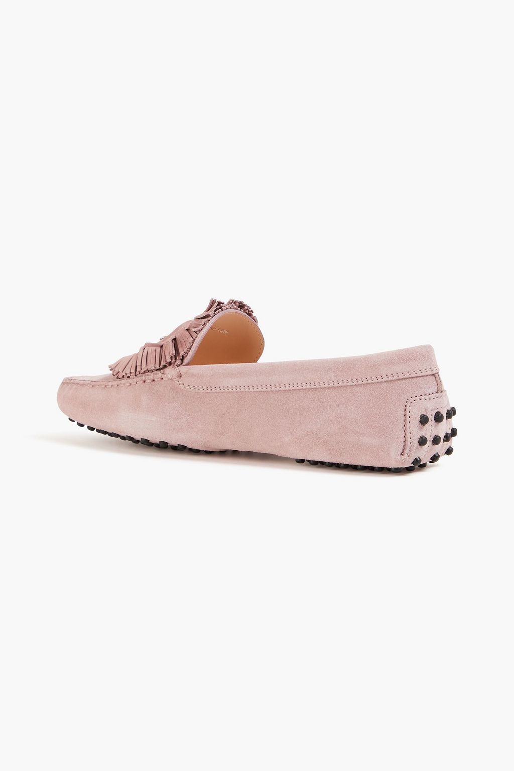 TOD'S حذاء لوفر مصنوع من جلد السويد ومزين بشرّابات